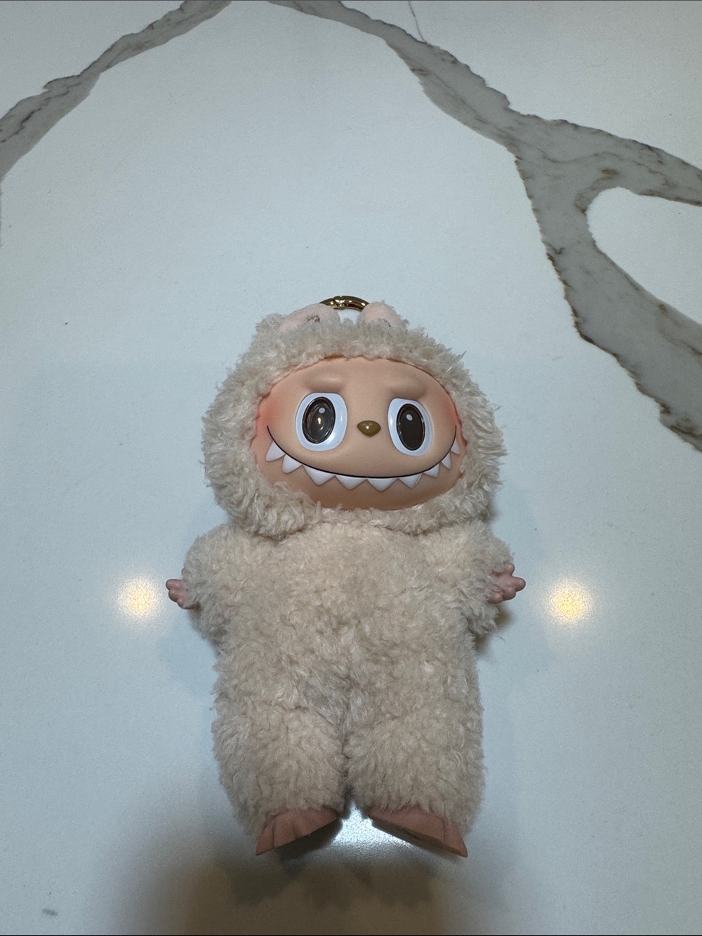 POP MART The Monsters Plush Cream Monster Keychain Toy labubu “soy milk”